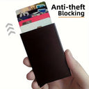 محفظة الكروت الأوتوماتيكية المعدنية الذكية مع حماية RFID ضد السرقة